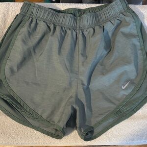 Nike Green and Black Running Shorts